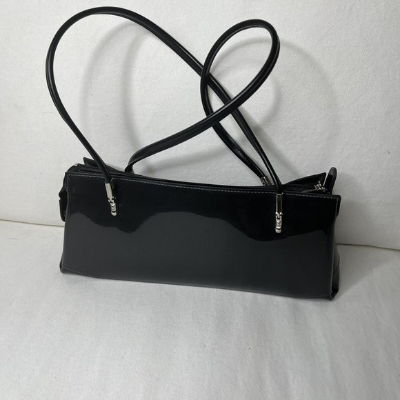 Beijo Silver 2 Tone Gray & Black Shoulder Bag Purse - Picture 2 of 7